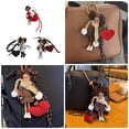 thumbnail image 2 of Trendy Curly Dolls Keychain with Braided Rope Heart Handmade Keyring Pendant Bag Ornament for Everyday Use and Gifts, 2 of 8