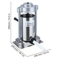 thumbnail image 3 of KFFKFF Hand-Operated Sausage Filler, 2 L / 5 LBS Upright Sausage Maker with G-type Clamp, Culinary-Grade 304 Stainless Steel Cylinder with 2 Filling Nozzles, 3 of 9