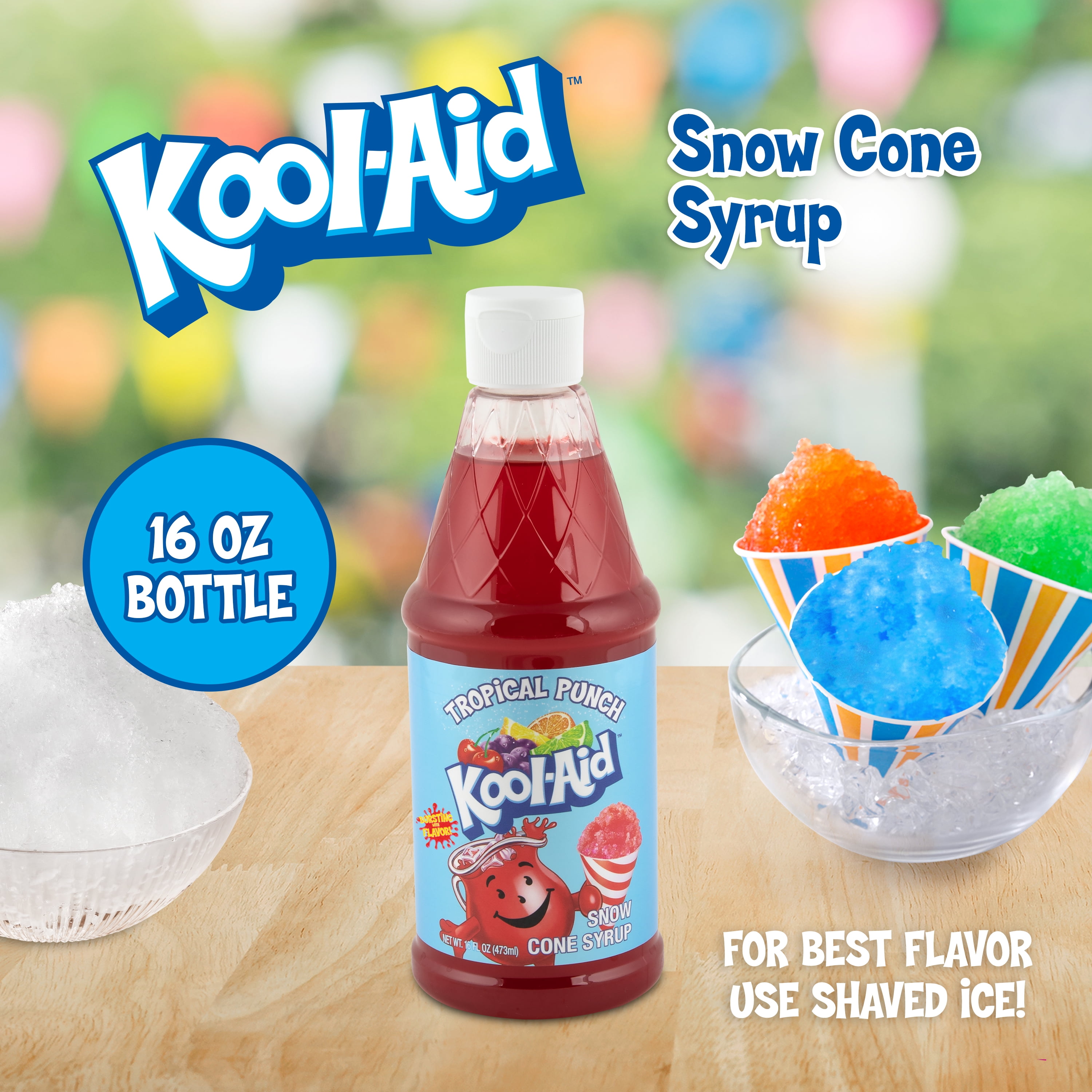 Kool-Aid 16-Oz. Blue Raspberry Snow Cone Syrup - Walmart.com