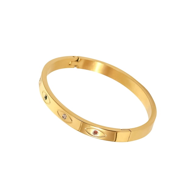 Brazalete de mujer, regalos de joyería simples para el compromiso de la fiesta de la cena de la Cierre Yinane Brazalete de puño