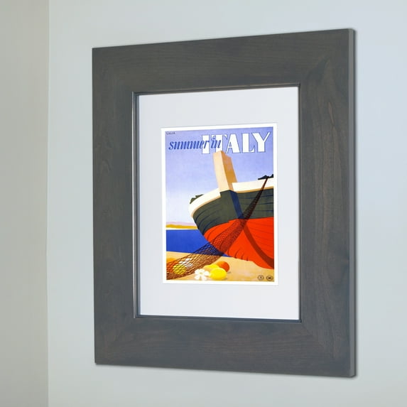 13x16 Gray Picture Frame Medicine Cabinet by Fox Hollow Furnishings