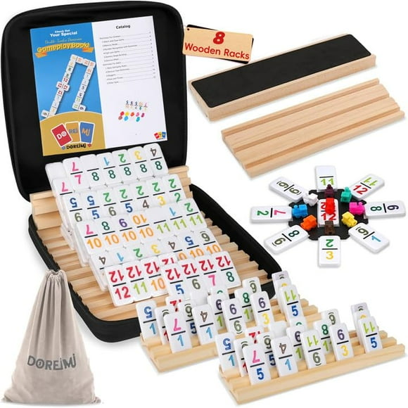 Juego de dominó Doreimi Double 12 Mexican Train, 91 fichas