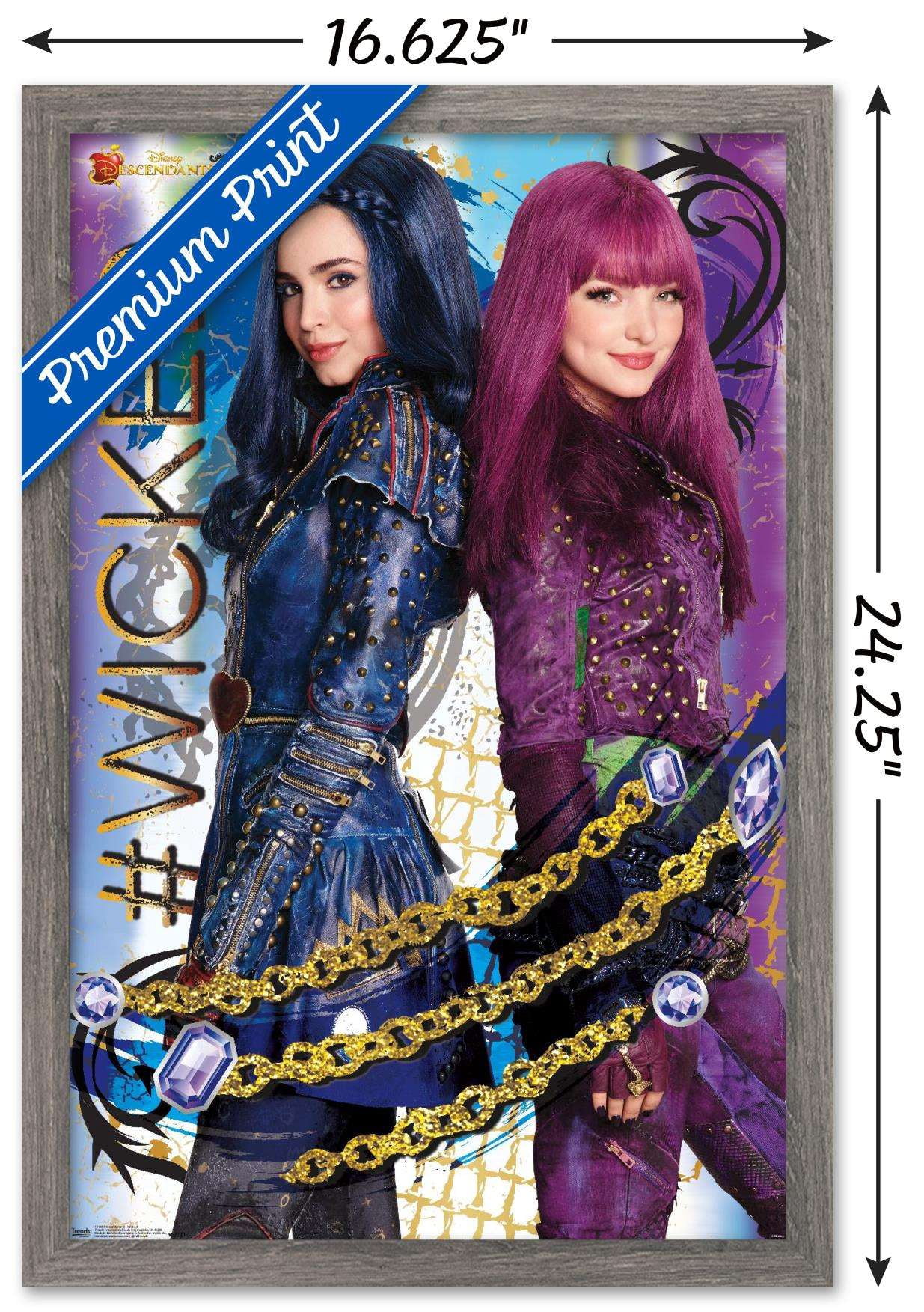 Disney Descendants 2 - Wicked Wall Poster, 14.725" x 22.375", Framed
