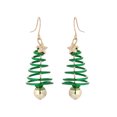thumbnail image 1 of Pendientes en espiral de árbol de Navidad Adornos navideños femeninos, 1 of 5