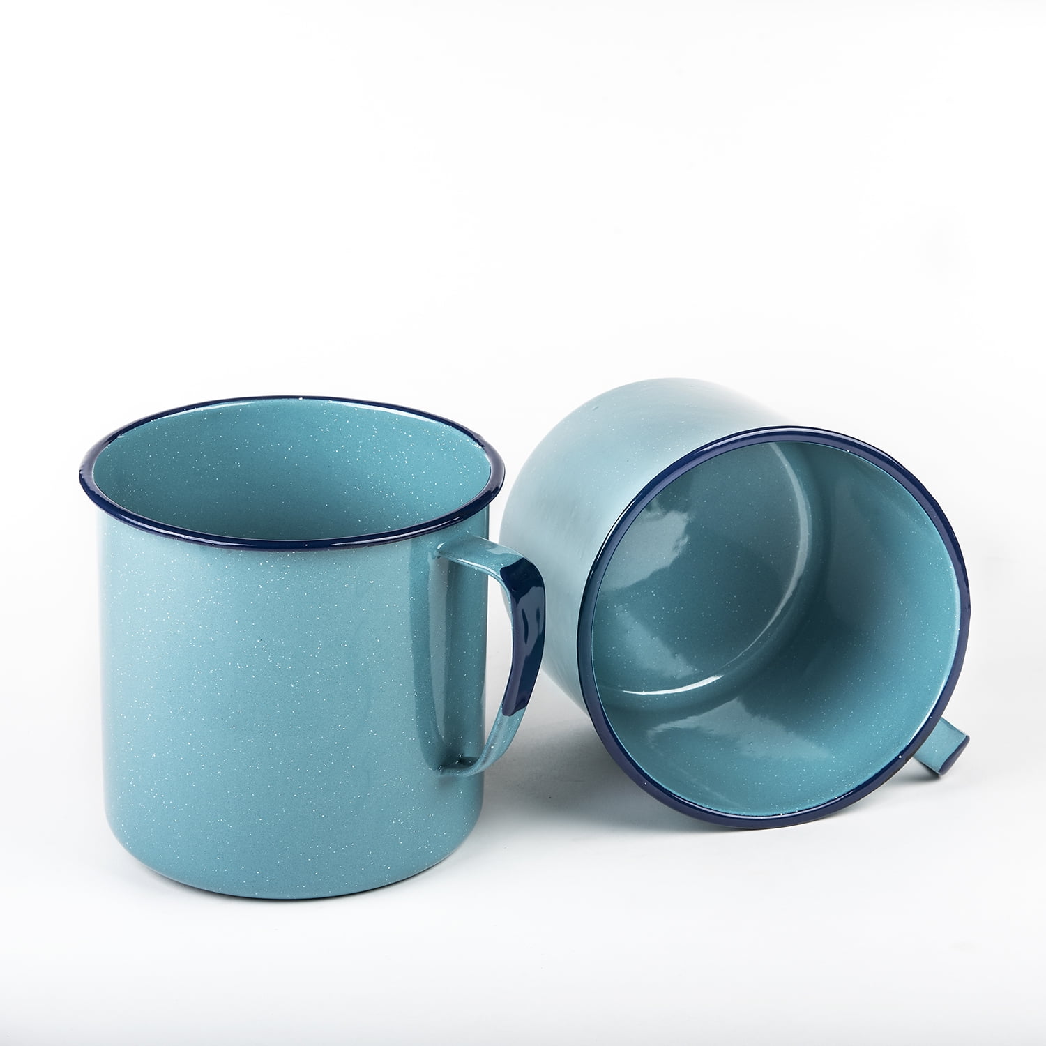 (2 pack) Cinsa 2QT Chocolatera / Warmer , Enamel on Steel, Turquoise Blue