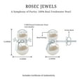thumbnail image 6 of Rosec Jewels Freshwater Pearl Snowman Stud Earrings for Women - 8.50 CT - AAA Quality, 925 Sterling Silver, 6 of 7
