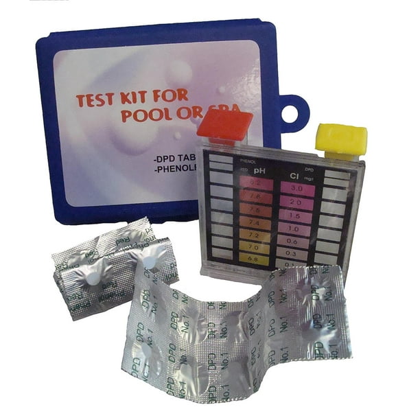 Pool Central Kit de Tablette Test de Piscine 2 Voies avec Étui