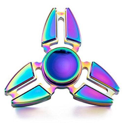 RARE amazing Fidget Spinner rainbow star Metal Hand Finger Toy adult or kids NEW 