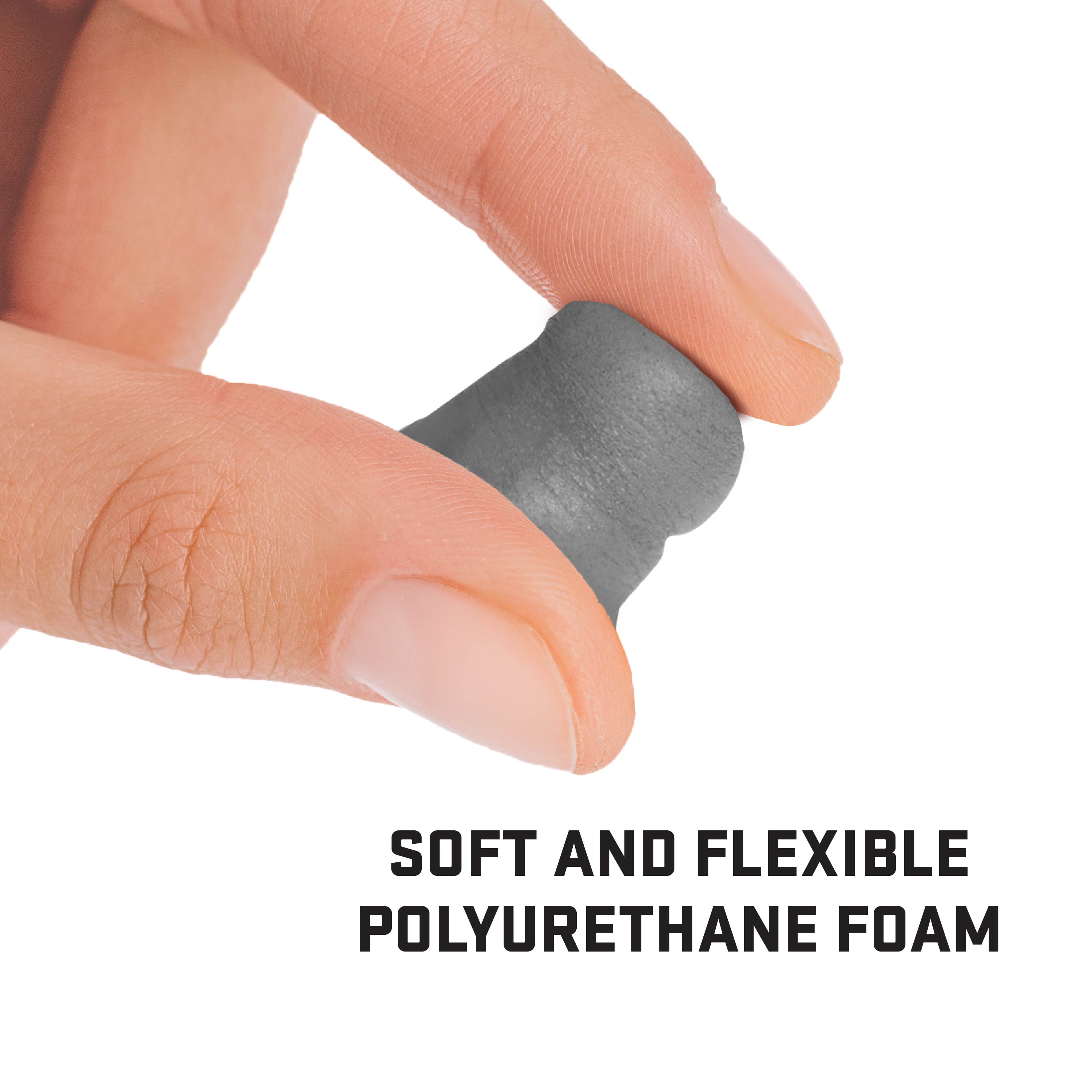 ULTRX™ Tapered Foam Ear Plugs, 25 Pair Value Pack, Gray, Adult, Unisex, Model 4132, NRR 32 Db