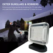2 Pack Home Security TV Light Simulator with Built-in Light Sensor Timer US Plug for Burglar Intruder Thief Deterrent Crime Prevention Device (Includes Wall Mounting Kit) by Maximalpower