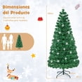 thumbnail image 4 of Árbol de Navidad Artificial Costway 180cm Con luces de estrella Blancas Cálidas, 4 of 9