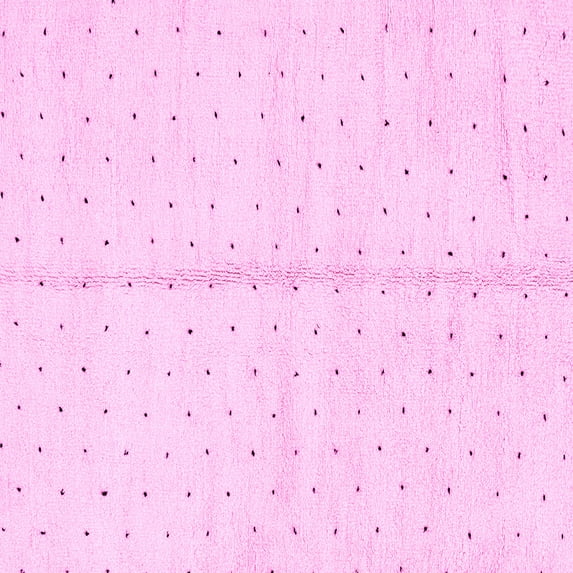 Ahgly Company Indoor Square Solid Pink Modern Area Rugs, 7' Square