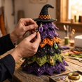 thumbnail image 4 of 2PCS DIY Halloween Quilted Fabric Tree Kit - 3D Layered Fabric Tree Quilting Sewing Art Craft kit - Handmade Halloween Holiday Tree for Home Decor, 4 of 7