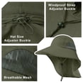thumbnail image 5 of KEYAHAPPY Sun Hats for Women with Neck Flap UPF 50+ UV Protective Hiking Fishing Hats Wide Brim Sun Hat for Women & Men, Army Green, 5 of 7