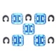 thumbnail image 1 of Soidarity Abrazadera fija tipo C, 5 uds., Cable de freno, guía para bicicleta, tubo profesional, Clip en forma de C de aluminio, suministros para ciclismo Ciclismo azul Soidarity OD0286-03, 1 of 5