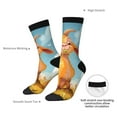 thumbnail image 4 of Cauagu Happy Goat In Meadow Print Crew Socks for Women and Men,Adult Athletic Running Socks 1-Pair Sports Socks Work Gear Socks with Moisture Wicking, 4 of 6