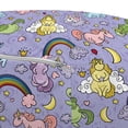 thumbnail image 3 of Rainbow Pouf Cover with Zipper, Colorful Funny Unicorns Flying in Clouds Theme Illustration, Soft Decorative Fabric Unstuffed Case, 30" W X 17.3" L, Mustard Lavender Blue, by Ambesonne, 3 of 5