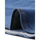 thumbnail image 5 of Falda de mezclilla ajustada con volantes en la parte inferior, de longitud a la rodilla, para mujer, color azul, 5 of 6
