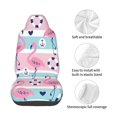 thumbnail image 4 of Picia Pink Striped Flamingo Print Waterproof Sweating Car Seat Cover for Post Gym Workout, Running, Beach and Hiking, Universal Fit Anti-Slip Bucket Seat Protector, 4 of 5