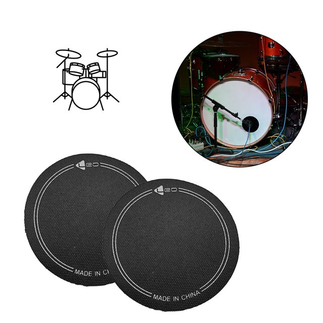 Parches de bombo parches de impacto de Pedal simple/doble Protector de parche 2 uds.