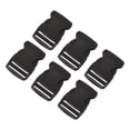 thumbnail image 1 of Unique Bargains 6Pack 1-1/2' Plastic Dual Adjustable Side Release Buckle for Backpack Strap Black, 1 of 6