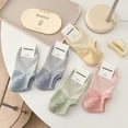 thumbnail image 7 of Breezora Women's Striped No Show Socks Thin Cut Socks Casual Ankle Socks for Spring Summer Autumn Basic Liner Socks Daily, 7 of 7