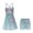 Teal Cherry Blossom Print, variant on KEIAHUAN Hummingbird Floral Golf Dresses for Women 2 Piece Set Breathable Spaghetti Strap Tennis Dress with Shorts Cross Backless Athletic Dresses with Pocket Summer Outfits XS