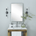TEHOME 20x30" Brushed Nickel Wall Mounted Farmhouse Pivot Bathroom ...