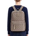 thumbnail image 5 of BadPiggies Travel Backpack for Women Men, Nylon Quilted College Laptop Backpack Fits 15.6" Laptop Personal Carry-on Size Bag with Trolley Sleeve, 5 of 9