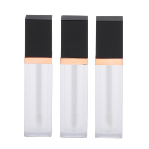 3 Piezas Tubos De Brillo Labial Vacíos Recargables De 7 Ml Con Insertos Macarena Recipiente de tubo de brillo de labios vacío