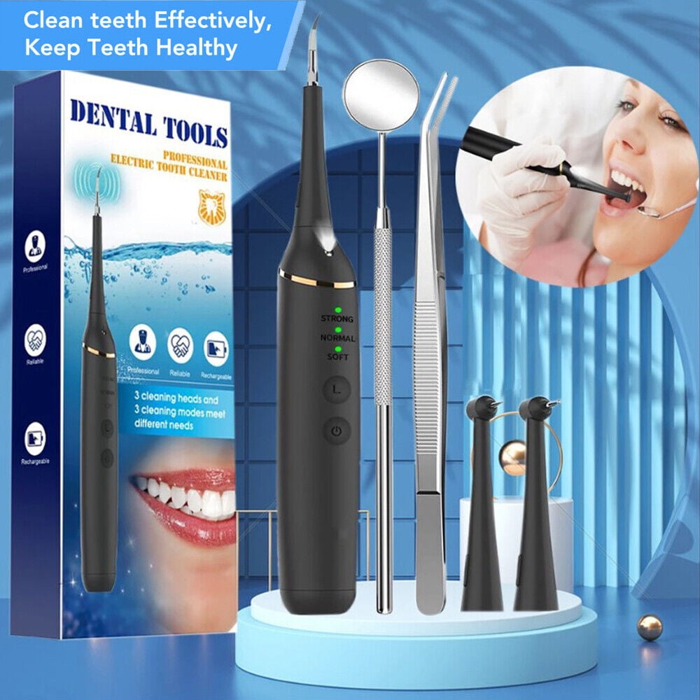 Electric Sonic Dental Scaler Tartar， Calculus Plaque Remover Teeth Stains Cleaner，Rechargable