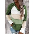 thumbnail image 2 of HOTAPEI Plus Size Hooded Sweaters for Women Color Block Hoodie Crochet Hollow Out Sweater Long Sleeve Drawstring Hoodies Lightweight Hooded Sweater, 2 of 4