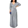 thumbnail image 2 of CENL Women Shiny Long Maxi Dress Cocktail Evening Party Pleated Hem Prom Ball Gown, 2 of 8