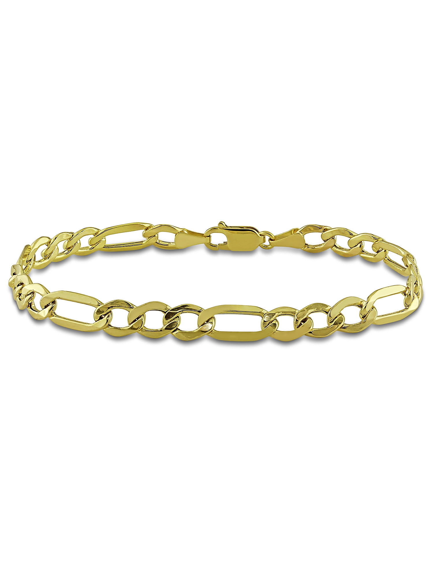 10kt Yellow Gold Men's Figaro Chain Bracelet