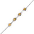 thumbnail image 2 of Gem Stone King 4.20 Ct Oval Yellow Sapphire 925 Sterling Silver Bracelet for Women 7+1 inches Extender, 2 of 5