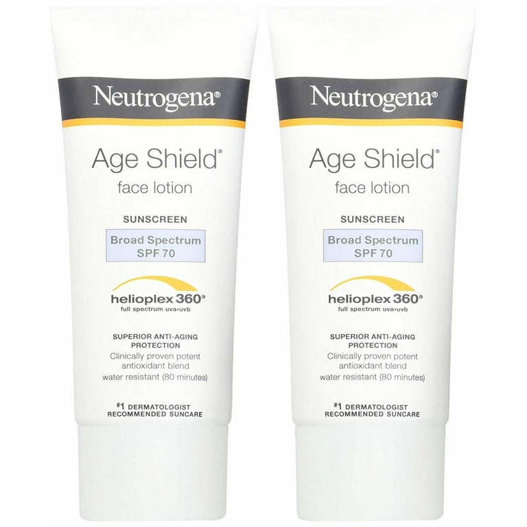 Neutrogena Age Shield Face SPF70 3本セット Neutrogena Age Shield Face Sunscreen, SPF 70, Sheer Liquid, Oil