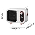 thumbnail image 2 of Xihbxyly Mini Calefactor, Tecnología Turbo Airflow, Bajo Consumo, Funcionamiento Silencioso, Temperatura Ajustable, Ideal para Dormitorio, Oficina y Hogar, 1000 W, Blanco y Azul Marino, Incluye Contr, 2 of 2