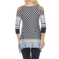 thumbnail image 3 of White Mark Women's Cold Shoulder Tunic Top, 3 of 4