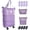 Purple, variant on Travel Duffle Bag with Wheels, 28-58L Expandable & Foldable Duffel Bag - Lightweight, Durable, Carry-On Luggage for Gym, Camping, Business Trip for Men & Women (Purple)