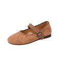 thumbnail image 3 of YOUYEDIAN Mary Jane Shoes Women Fall Versatile Round Toe Comfortable Slip On Flats Fashion Soft Casual Dress Shoes, 3 of 5