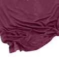 thumbnail image 4 of ICHUANYI Clearance Womens Tank Tops Casual Loose Fit Plus Size Sunflower Printed Tee(Wine, L) ICHUANYI WER2023081504098, 4 of 6