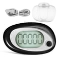 thumbnail image 2 of SHISUYAN Accurate Step Counter Pedometer with 3D Sensing Technology for Sports Use Black Plastic, 2 of 8