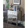 thumbnail image 2 of Convenience Concepts Gold Coast Vineyard 2 Drawer Mirrored Cabinet in Silver, 2 of 4