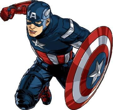 Captain America Animated Cartoon Character Wall Art Sticker Vinyl