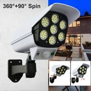 77 LED Solar Lights Outdoor Motion Sensor of Wall Lamp with 3.7V 2400mAh Battery, Waterproof Bionic Security Camera for Garden House Front Porch Door Barn Garage