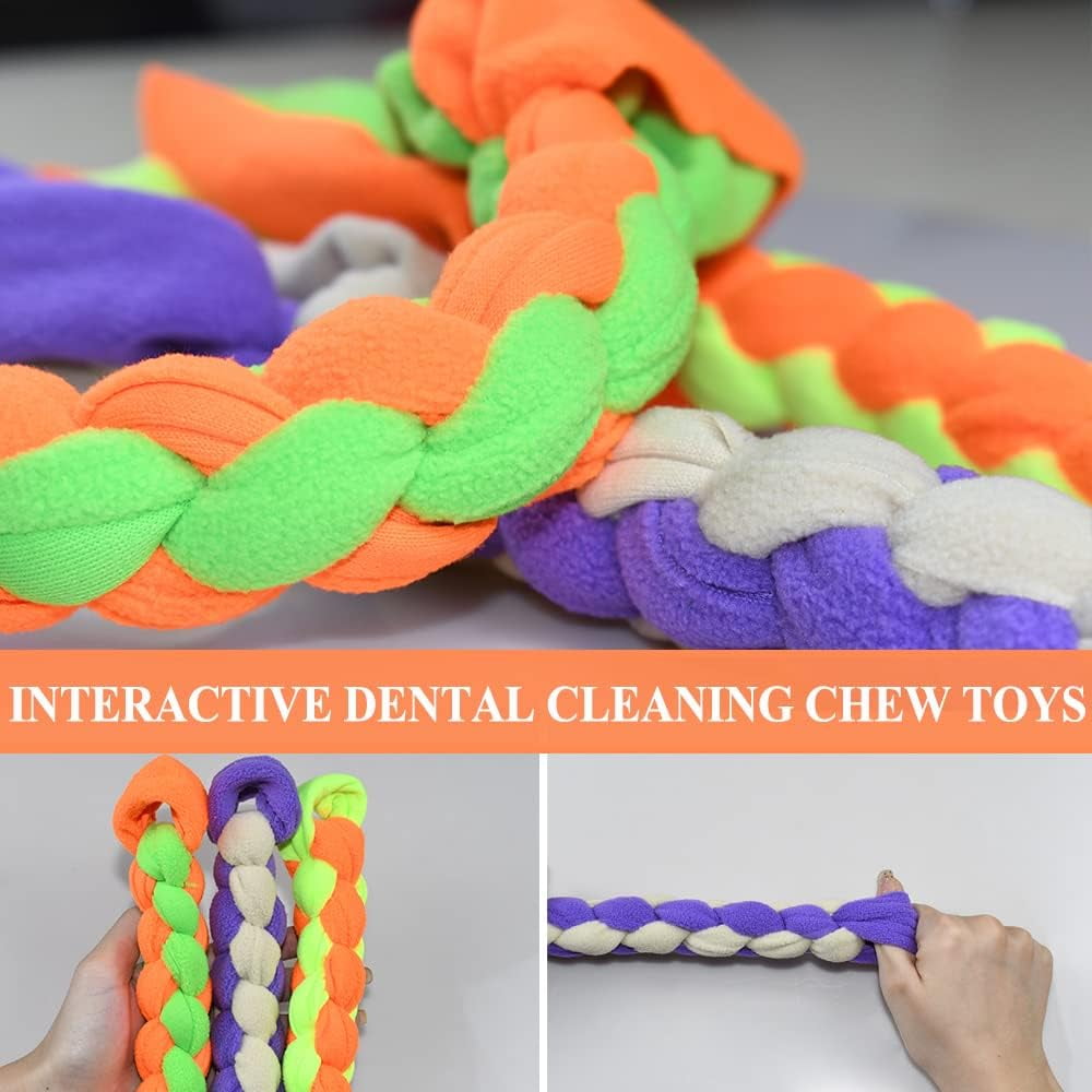 3 Pack Dog Rope Toys Dog Flirt Pole Replacement Toys Pet Interactive Cotton Chew Toys Chase and Tug for Small Medium Dogs Puppies Breed Chewers …