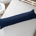 thumbnail image 5 of Lorviah Satin Body Pillowcase, Ultra Soft & Breathable 20"x54" Cover for Hair & Skin, Hypoallergenic, Hidden Zipper Closure, Navy Blue, 5 of 5