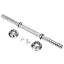 SAYFUT Barbell Dumbbell Bars Chrome Dumbbell Handles Weight Lifting Spinlock Collar Set for Gym Barbells Dumbbell Bars Strength Training, Length 17.77''/ 45cm, Safety nut