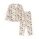 thumbnail image 1 of Fotbe South American Animals Conjunto de Pijama de Manga Larga para Mujer con Estampado, Ropa de Dormir de 2 Piezas, Conjunto de Casa Suave y Cómodo con Bolsillos-Large, 1 of 7