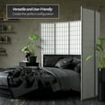 thumbnail image 3 of Oriental Furniture 6 ft. Tall Window Pane - Special Edition - Grey - 5 Panel, 3 of 7